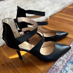 Nine West strappy heels, 7.5